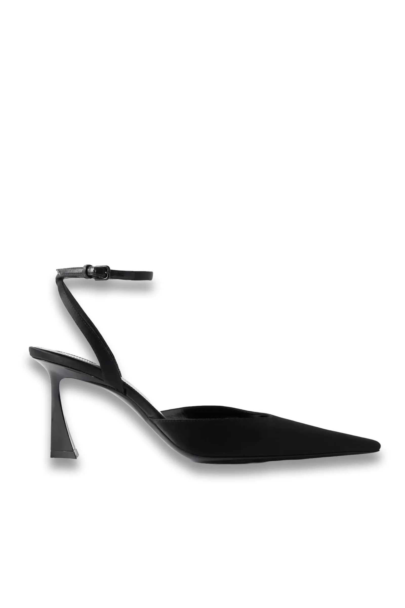 Aimee Leather-trimmed Satin Pumps