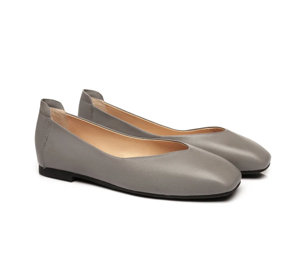 AUSTRALIAN SHEPHERD® Women Leather Square Toe Ballet Flats Linda