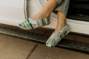 Aztec Slipper Sock - Grey