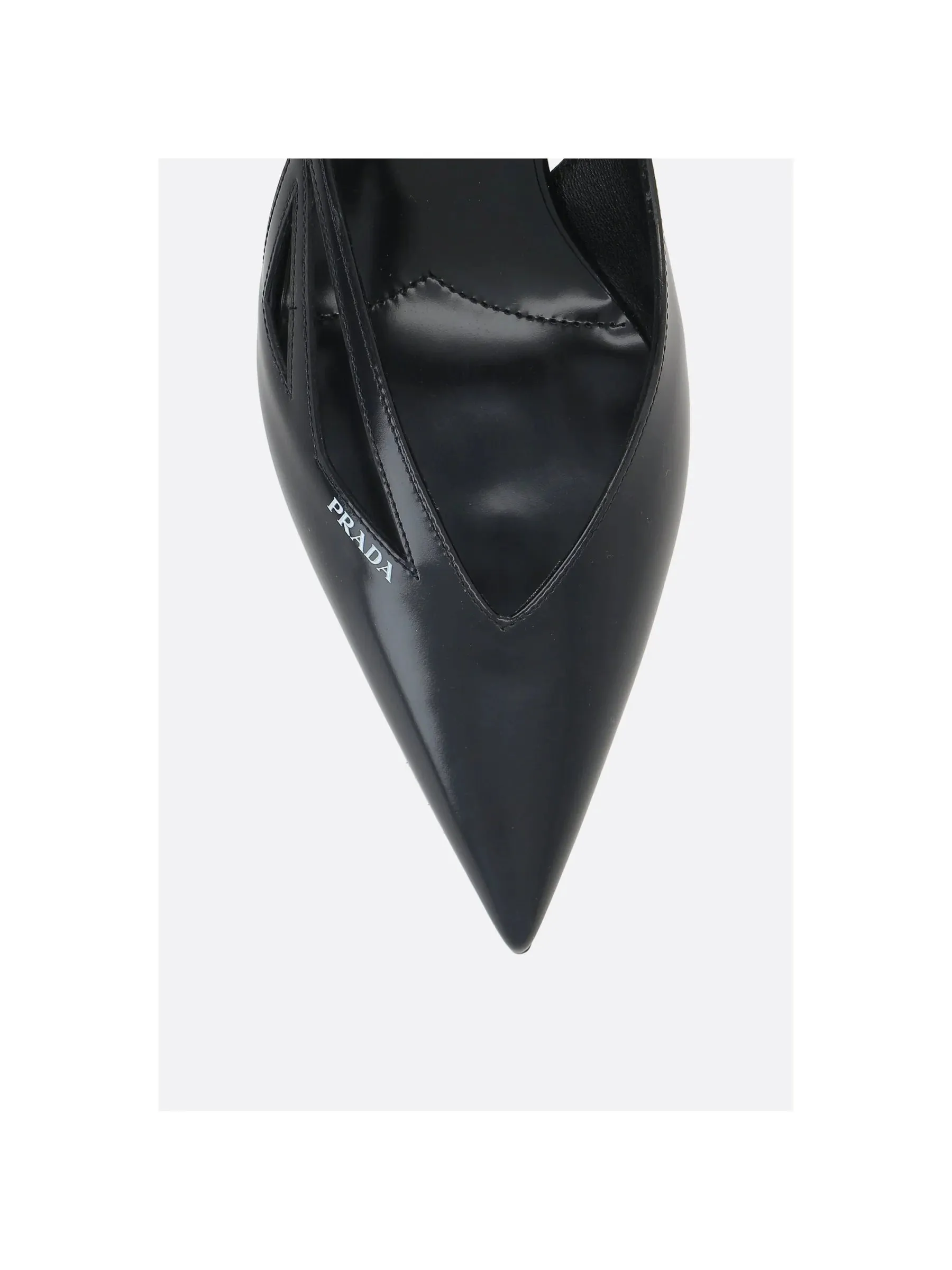 Brushed Leather Slingback Pumps