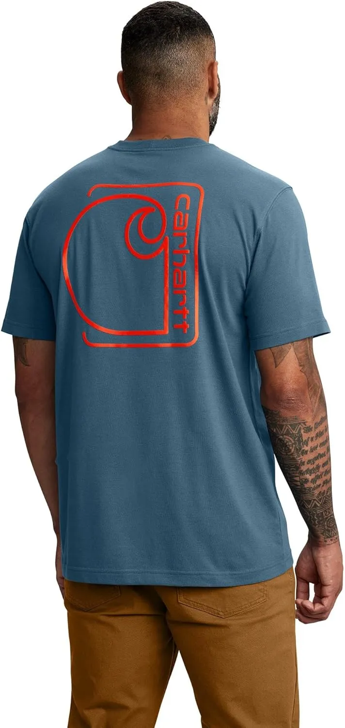 Carhartt Men's 106760 Relaxed Fit Lightweight Short-Sleeve Pocket C Graphic T-S