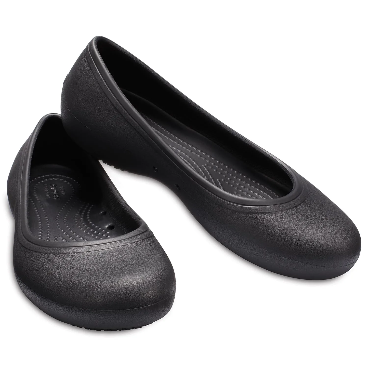 Crocs Women's Croslite Flat At Work, Black - 2 UK