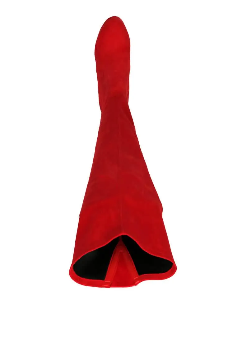 Dramatic Over-the-Knee Chunky Block Heel Boots
