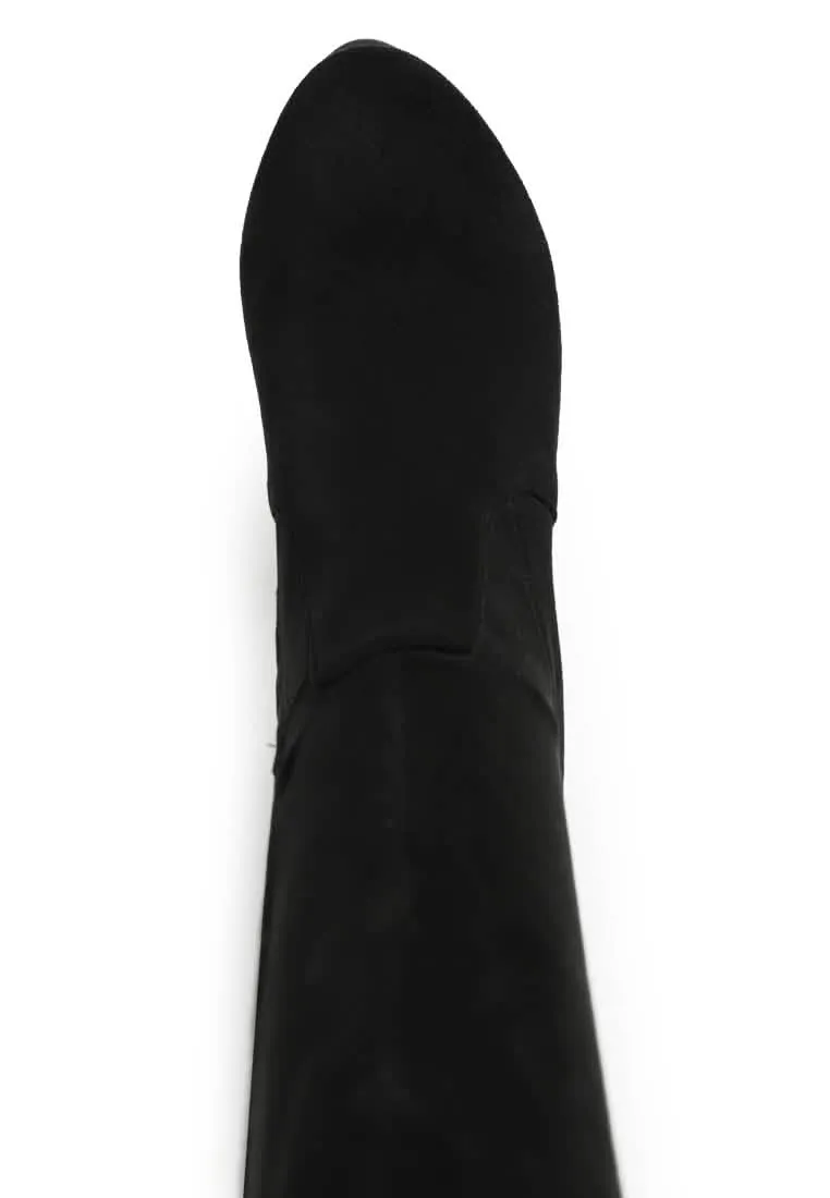 Dramatic Over-the-Knee Chunky Block Heel Boots