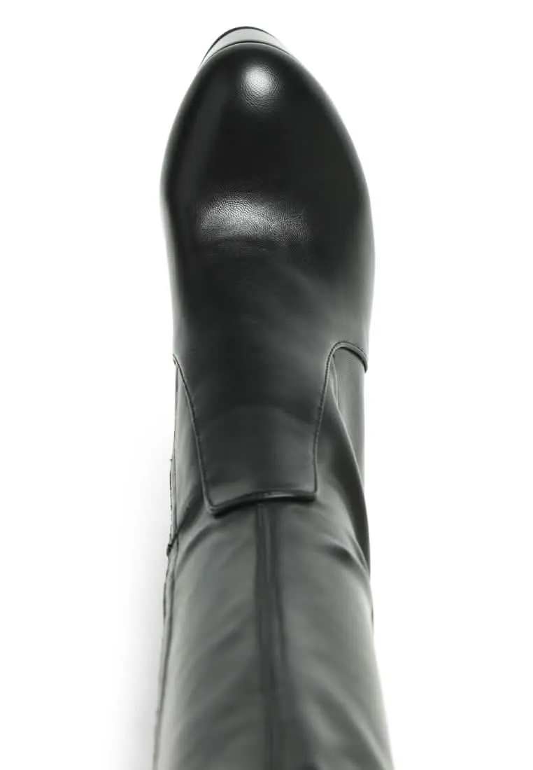 Dramatic Over-the-Knee Chunky Block Heel Boots
