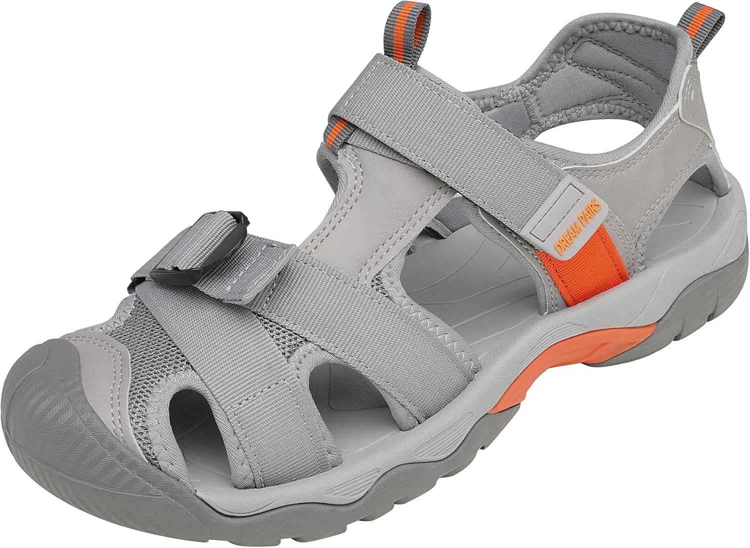 DREAM PAIRS Men??s Sport Outdoor Hiking Sandals Closed Toe Athletic Adventure Beach Fisherman Water Sandals