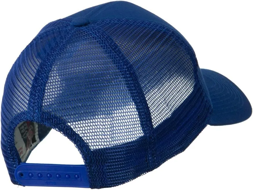 e4Hats.com 6 Panel Mesh American Flag White Patch Cap