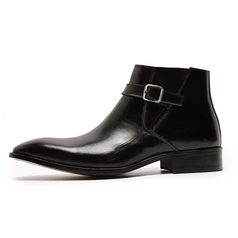Funki Buys | Boots | Men's Genuine Leather Formal Dress Boots