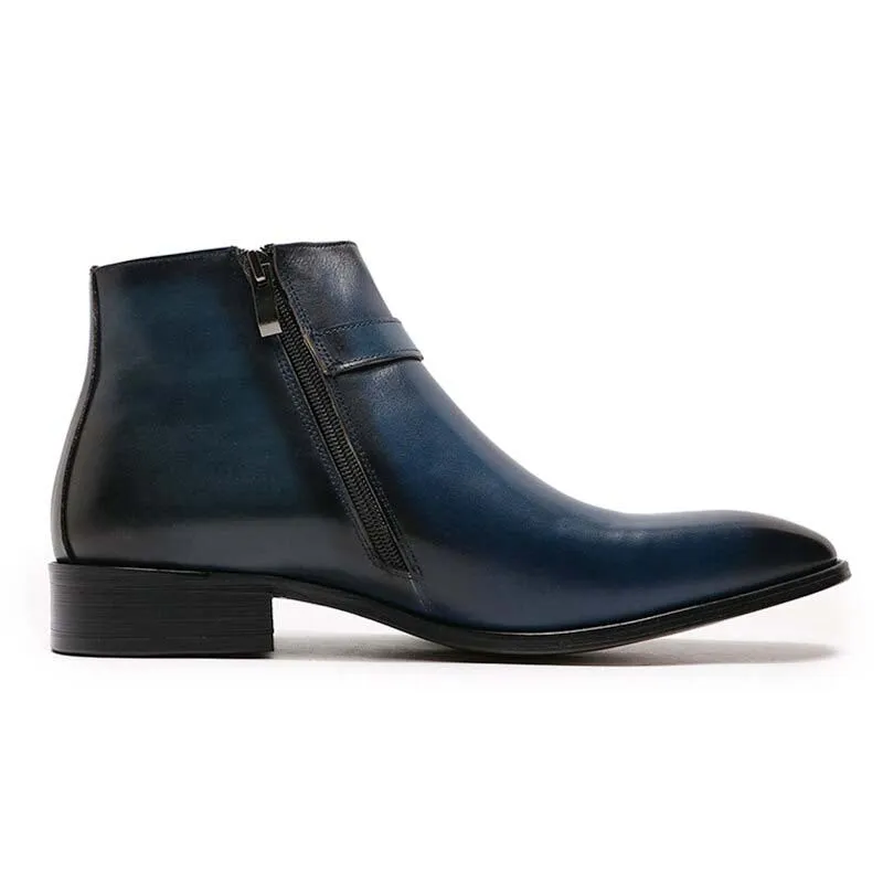 Funki Buys | Boots | Men's Genuine Leather Formal Dress Boots