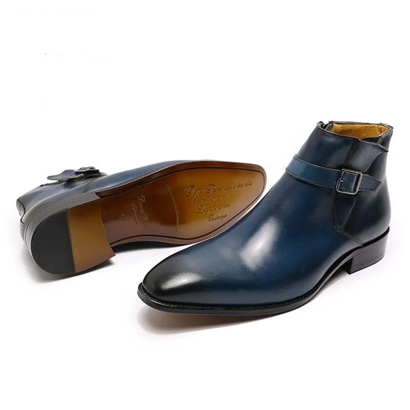 Funki Buys | Boots | Men's Genuine Leather Formal Dress Boots
