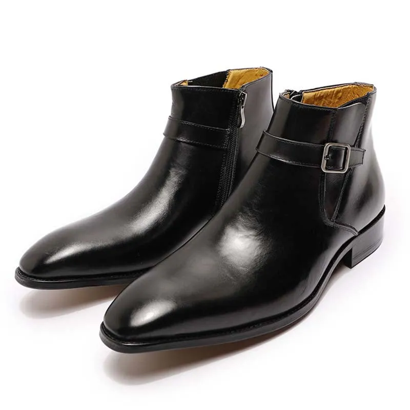 Funki Buys | Boots | Men's Genuine Leather Formal Dress Boots