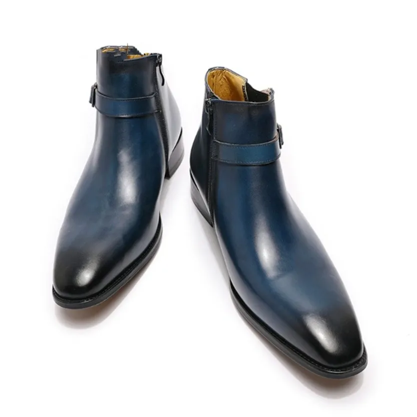 Funki Buys | Boots | Men's Genuine Leather Formal Dress Boots