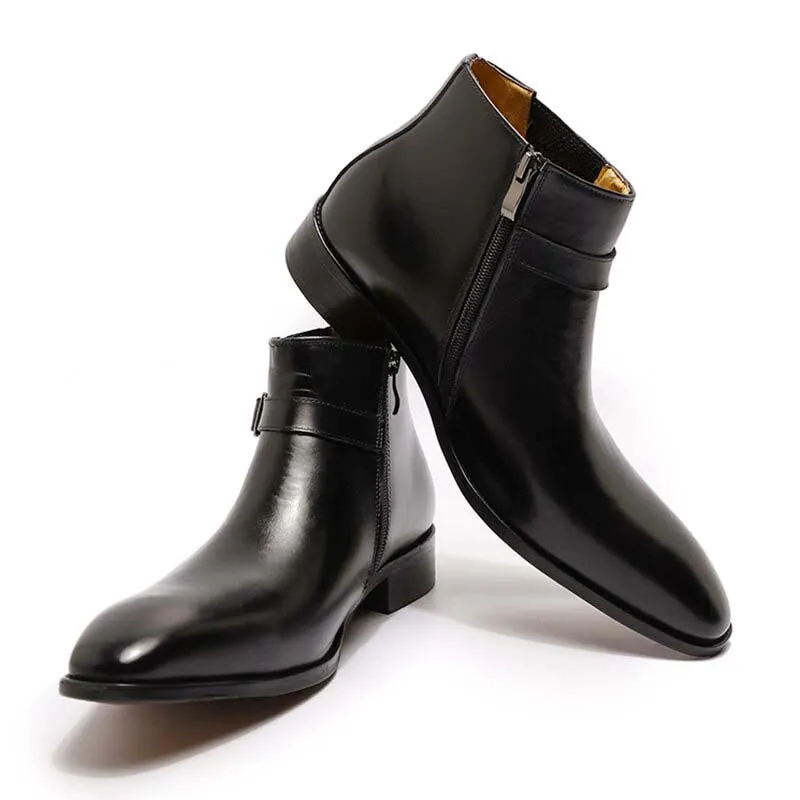 Funki Buys | Boots | Men's Genuine Leather Formal Dress Boots