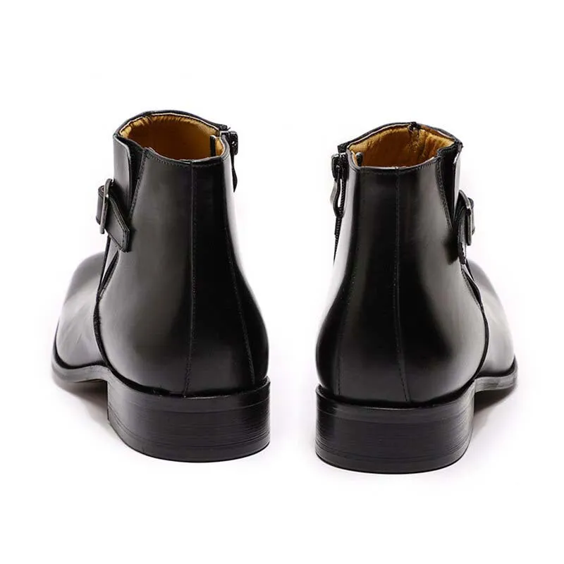 Funki Buys | Boots | Men's Genuine Leather Formal Dress Boots