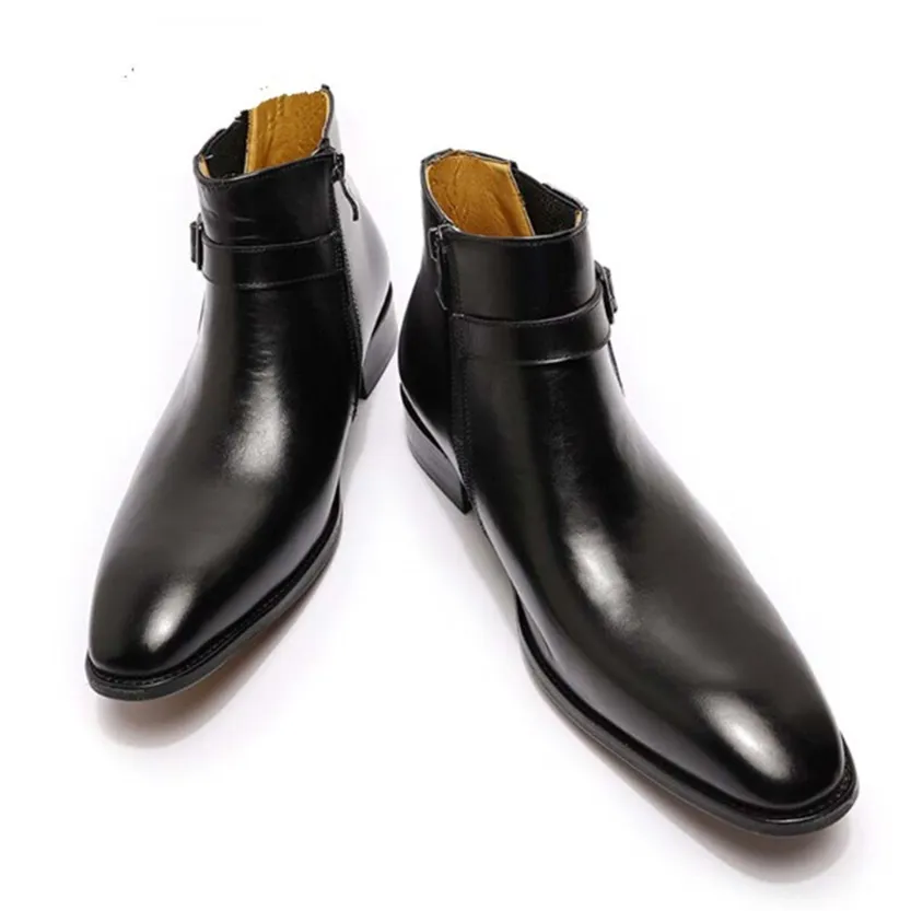 Funki Buys | Boots | Men's Genuine Leather Formal Dress Boots