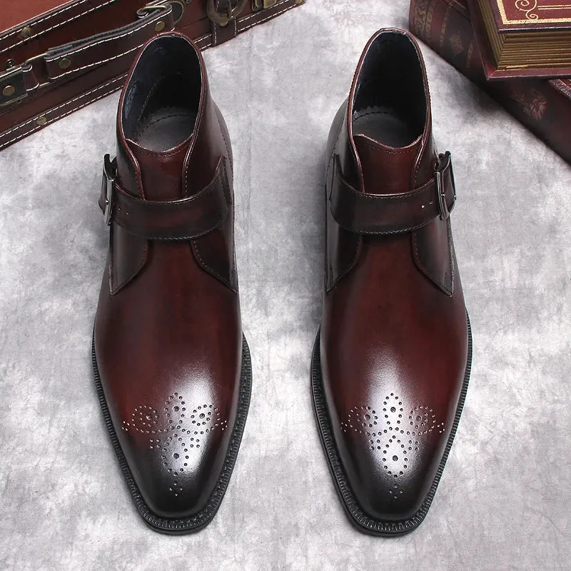 Funki Buys | Boots | Men's Luxury Genuine Leather Ankle Boots