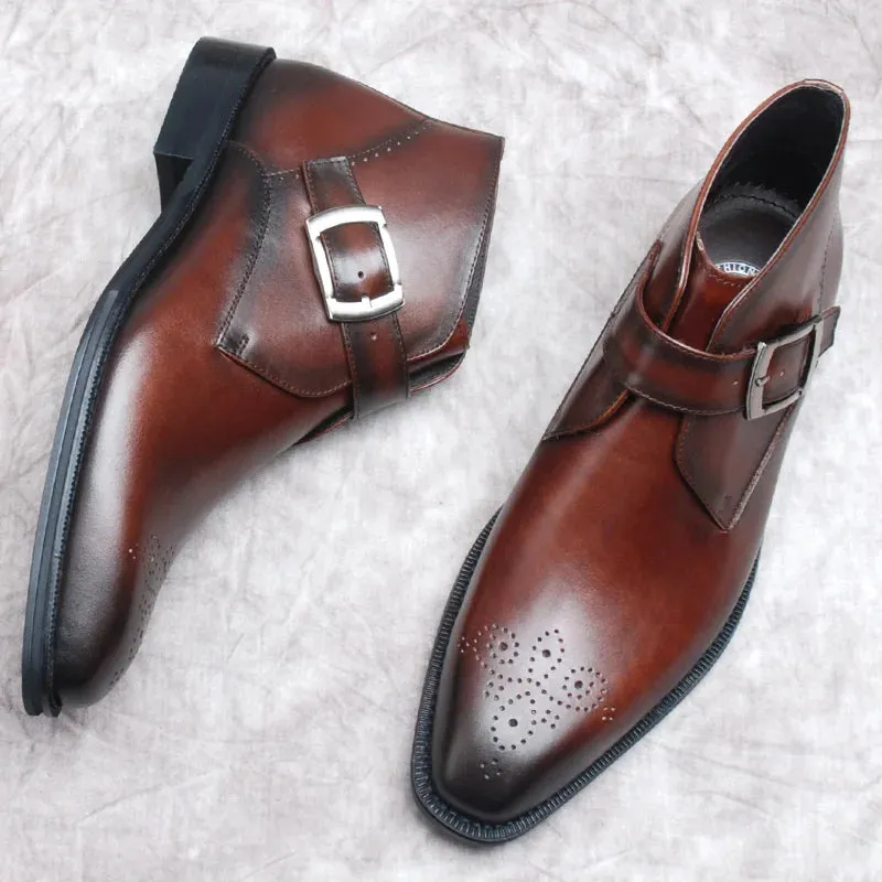 Funki Buys | Boots | Men's Luxury Genuine Leather Ankle Boots