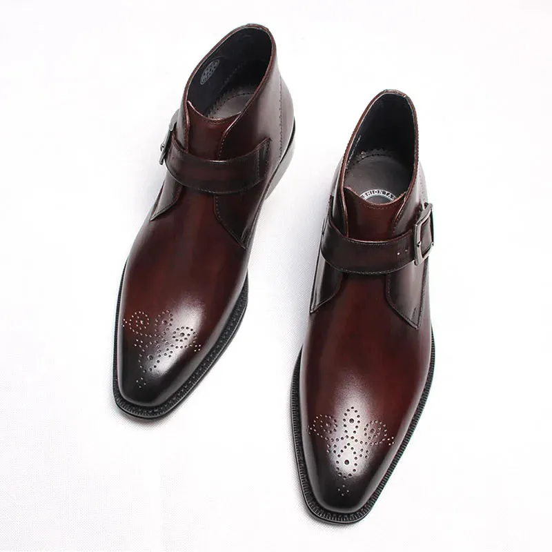 Funki Buys | Boots | Men's Luxury Genuine Leather Ankle Boots