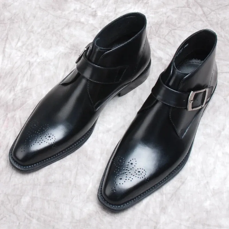 Funki Buys | Boots | Men's Luxury Genuine Leather Ankle Boots