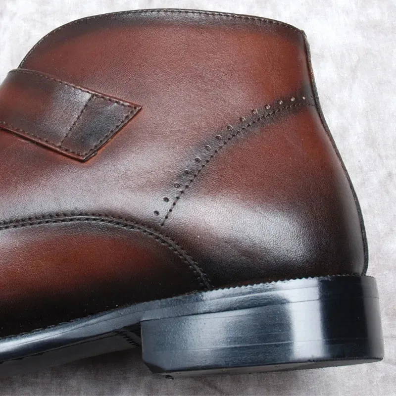 Funki Buys | Boots | Men's Luxury Genuine Leather Ankle Boots