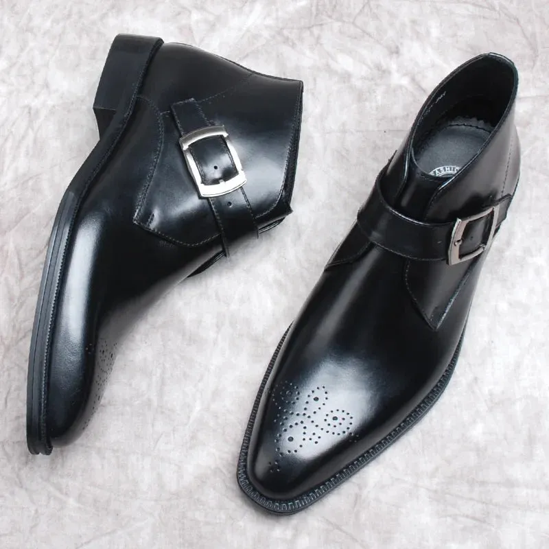 Funki Buys | Boots | Men's Luxury Genuine Leather Ankle Boots