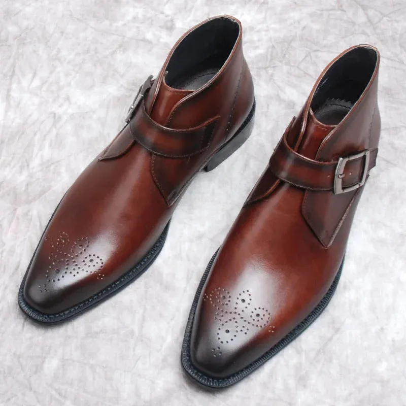 Funki Buys | Boots | Men's Luxury Genuine Leather Ankle Boots