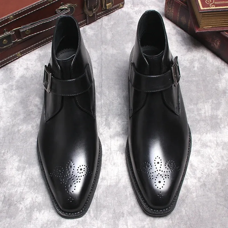Funki Buys | Boots | Men's Luxury Genuine Leather Ankle Boots