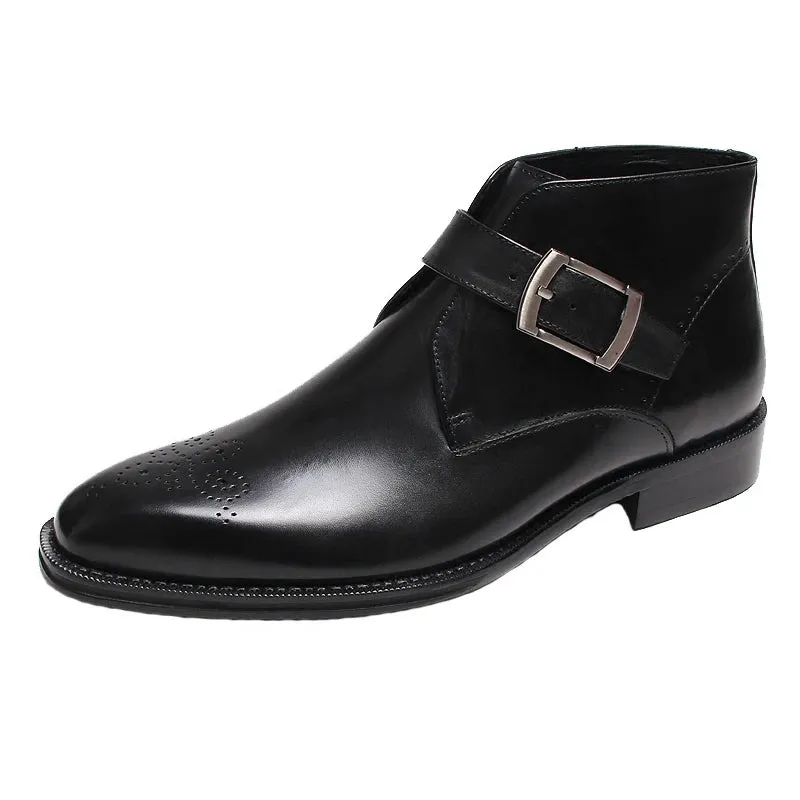 Funki Buys | Boots | Men's Luxury Genuine Leather Ankle Boots