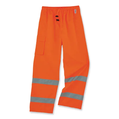 Glowear 8915 Class E Hi-vis Rain Pants, Large, Orange