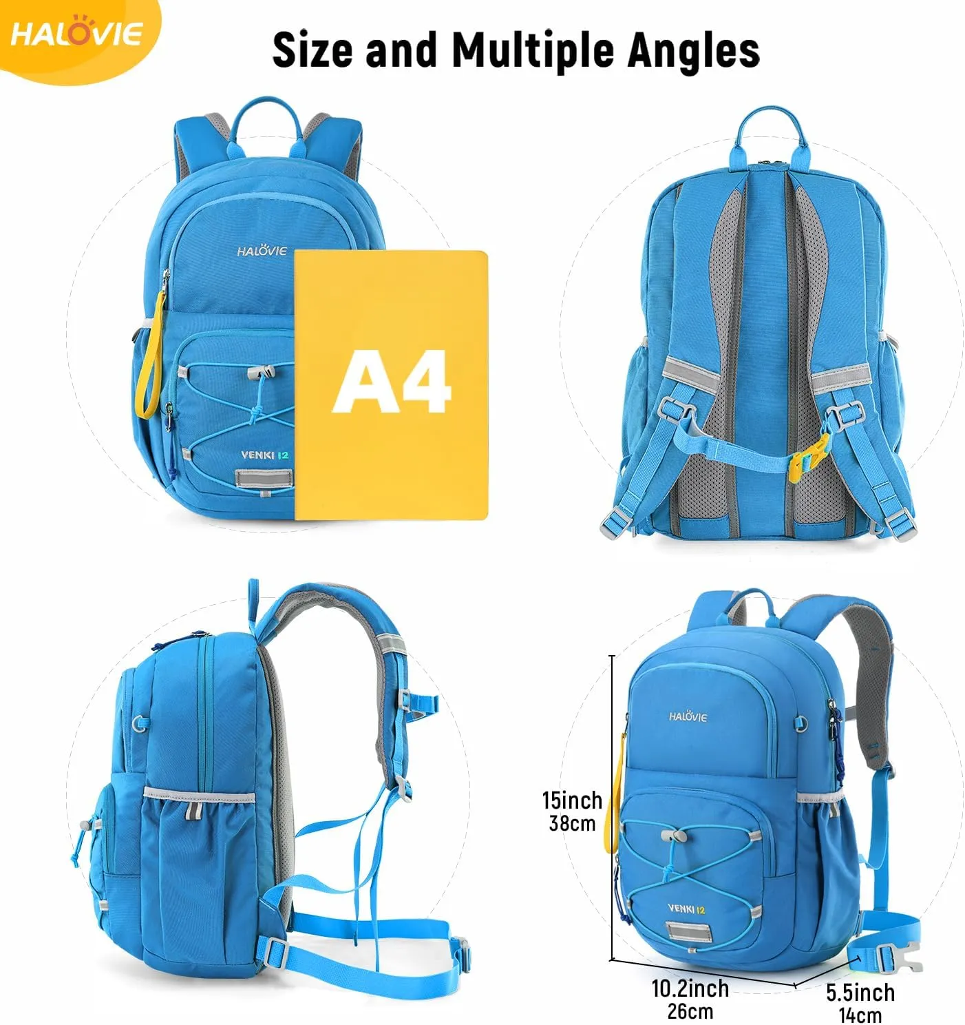 HALOVIE Kids Travel Backpack Lightweight Small Kids Daypack Preschool Kindergarten Children SchoolBag for Boys Girls