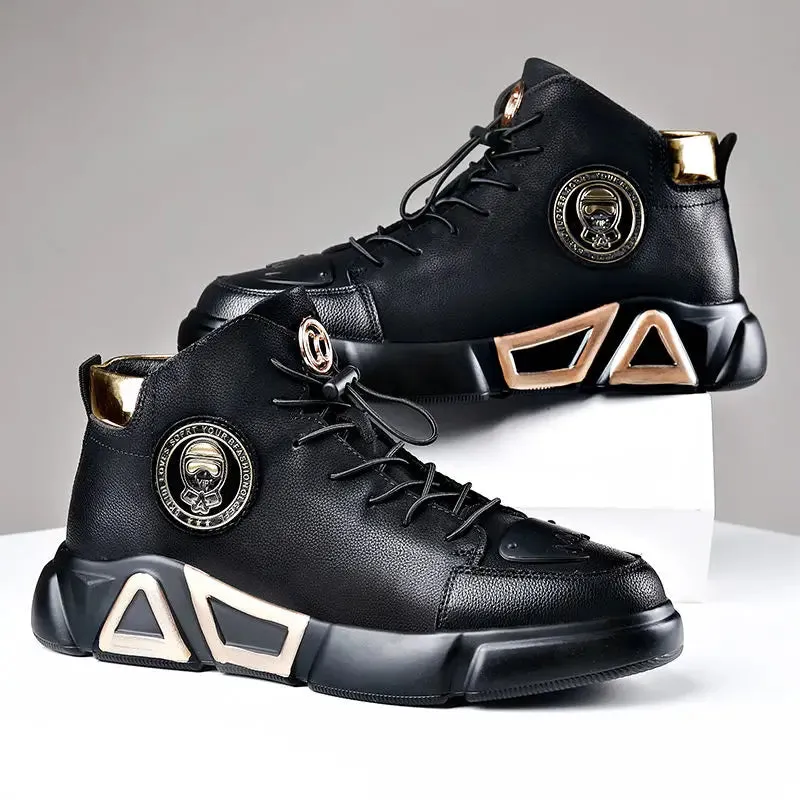 High Top Side Zipper Sneakers
