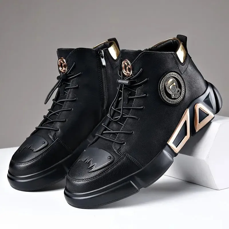 High Top Side Zipper Sneakers