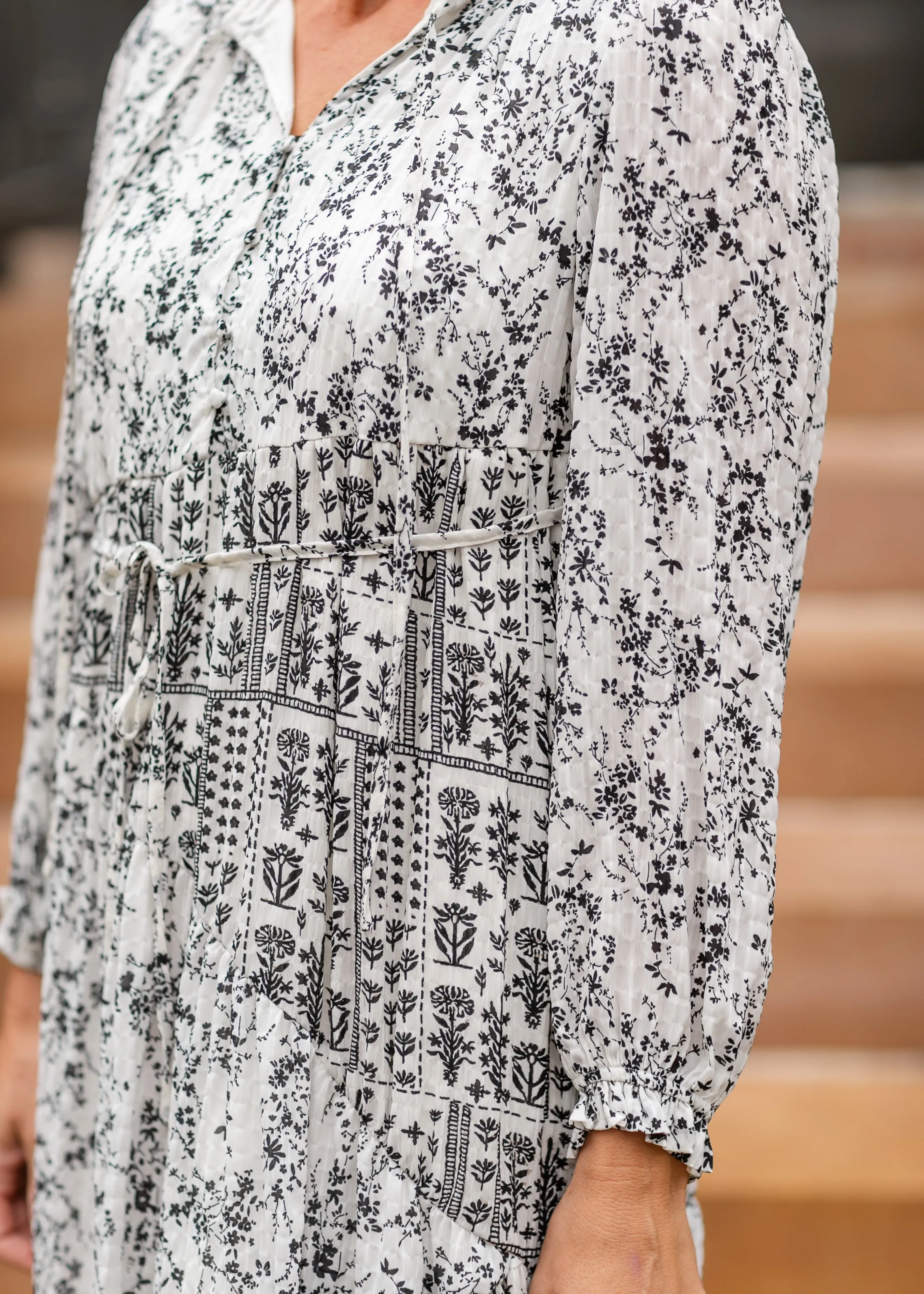 Ivory Multi Floral Button Front Maxi Dress