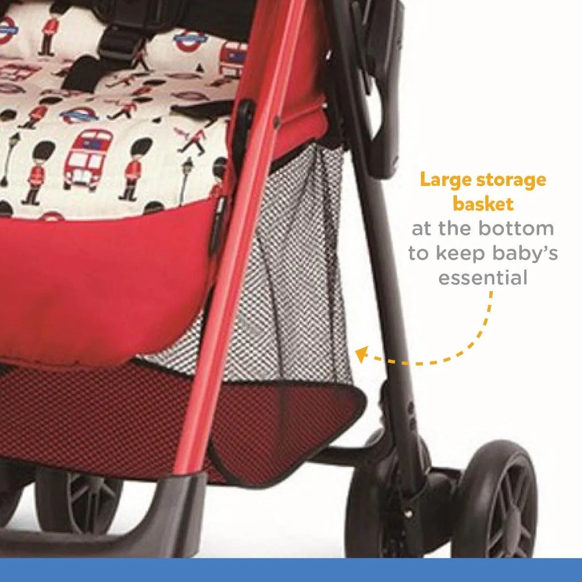 Joie Aire Lite Soldier Red - Stroller With Automatic Fold for Ages 0-3 Years