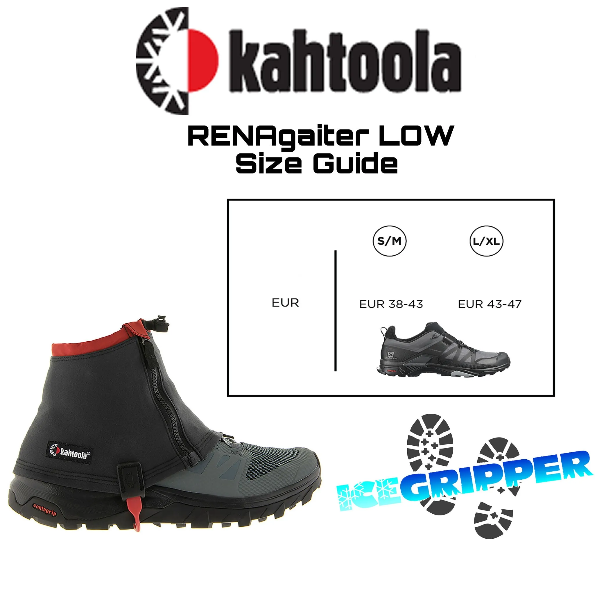 Kahtoola RENAgaiter LOW, Ultra Tough Breatheable Gaiter