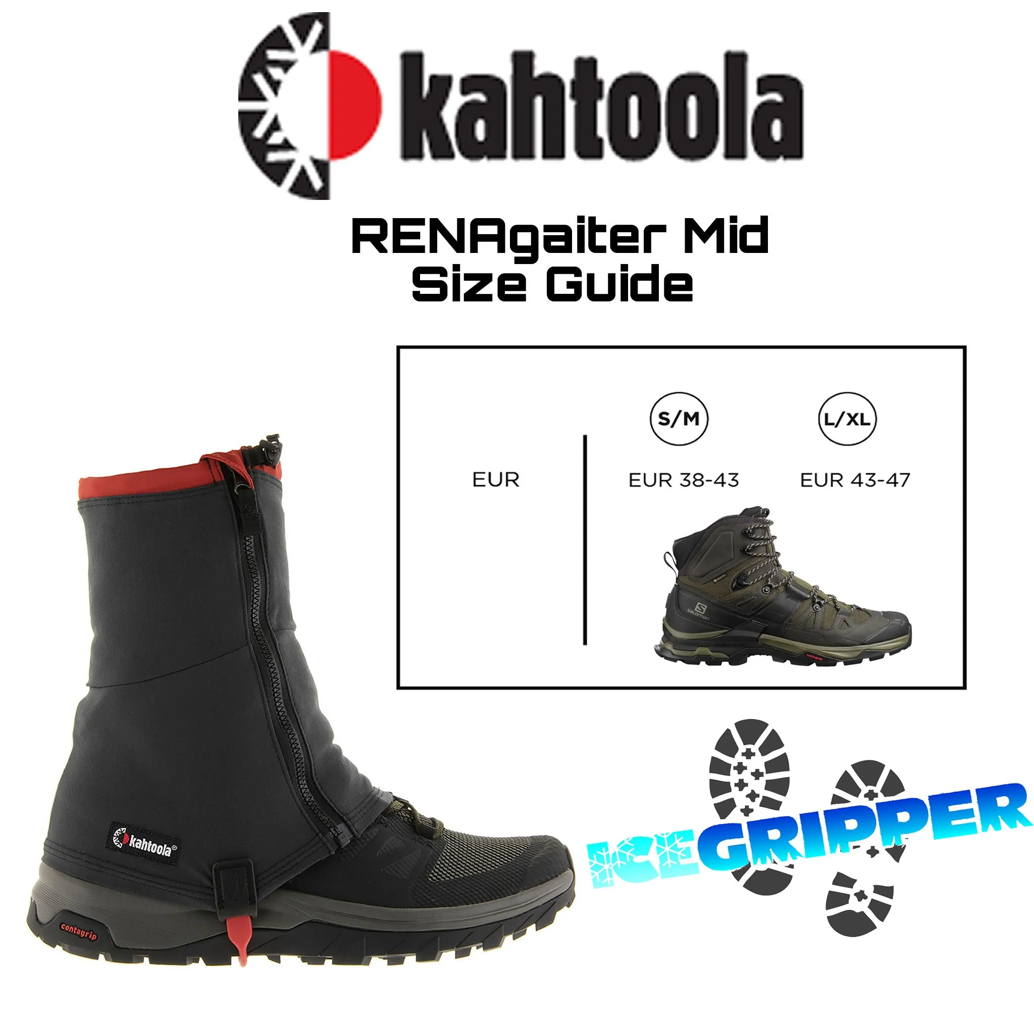 Kahtoola RENAgaiter MID, Ultra Tough Breatheable Gaiter