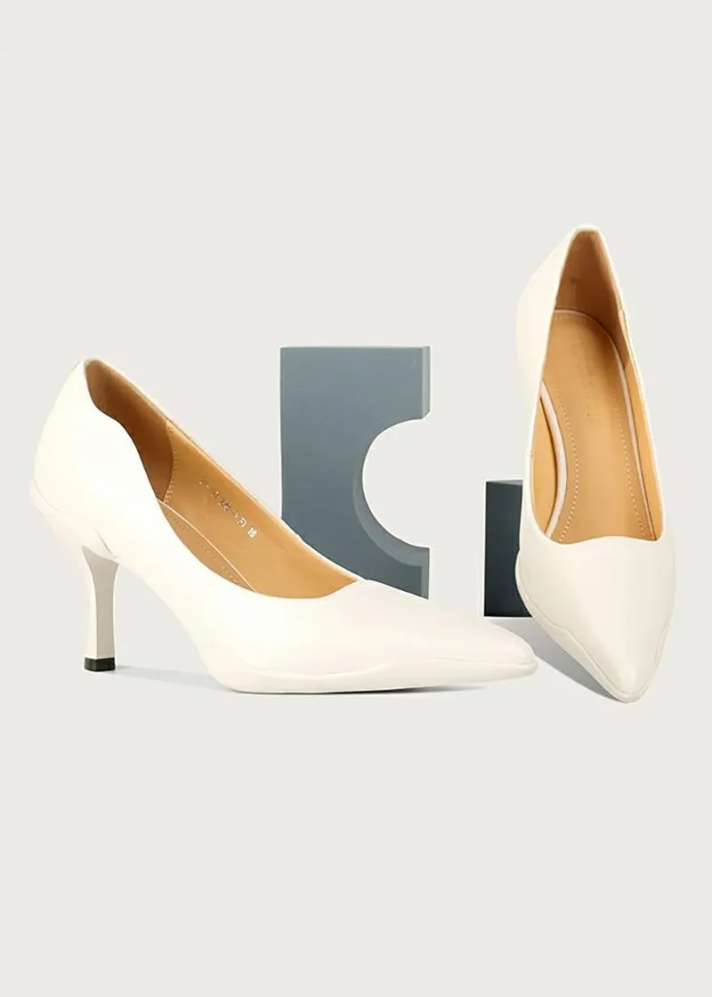 Laurel Textured Leather Pointed Toe Pumps