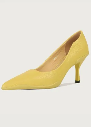 Laurel Textured Leather Pointed Toe Pumps