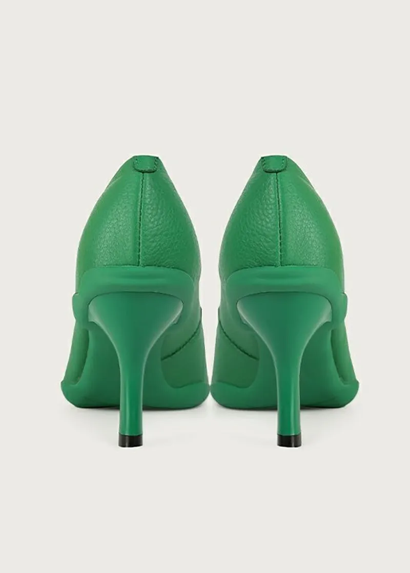 Laurel Textured Leather Pointed Toe Pumps