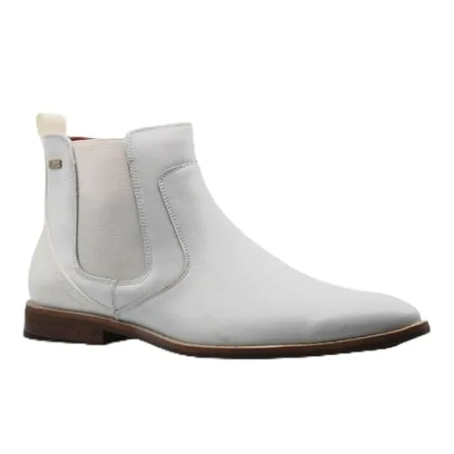 Men's 49113 Leather Lined Ankle High Classic Chelsea Dress Boots