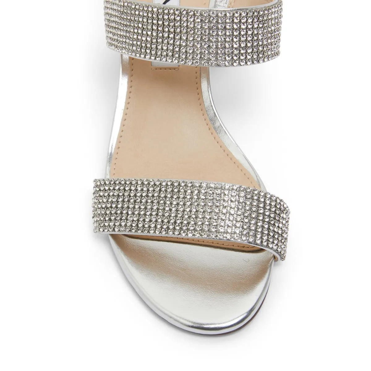 Naomi Heel in Silver Sparkle
