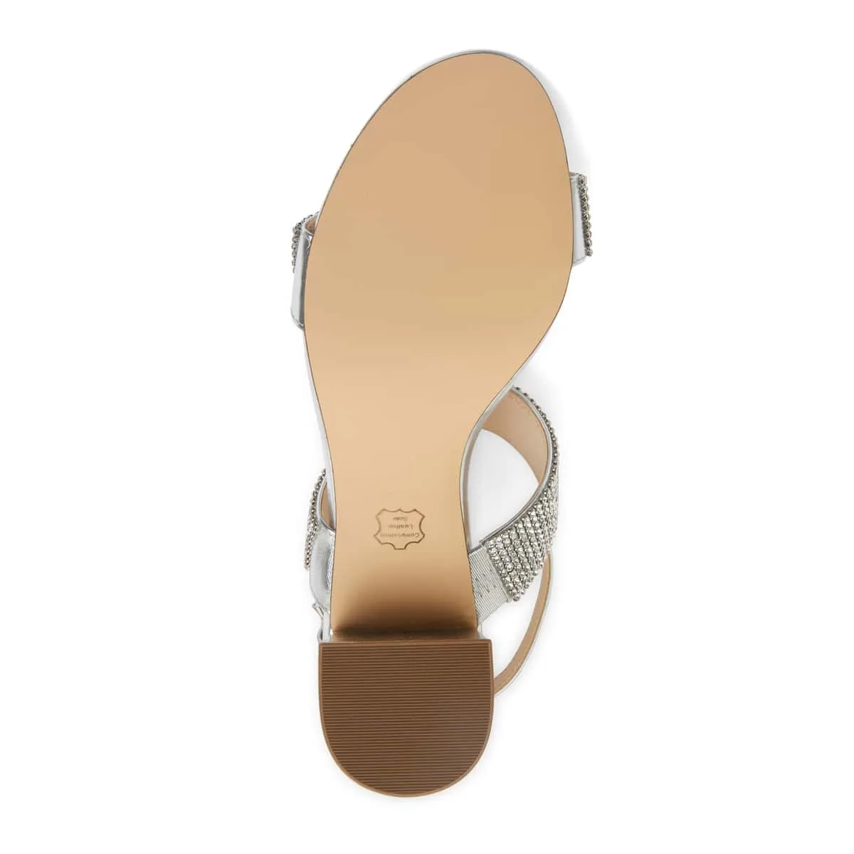 Naomi Heel in Silver Sparkle