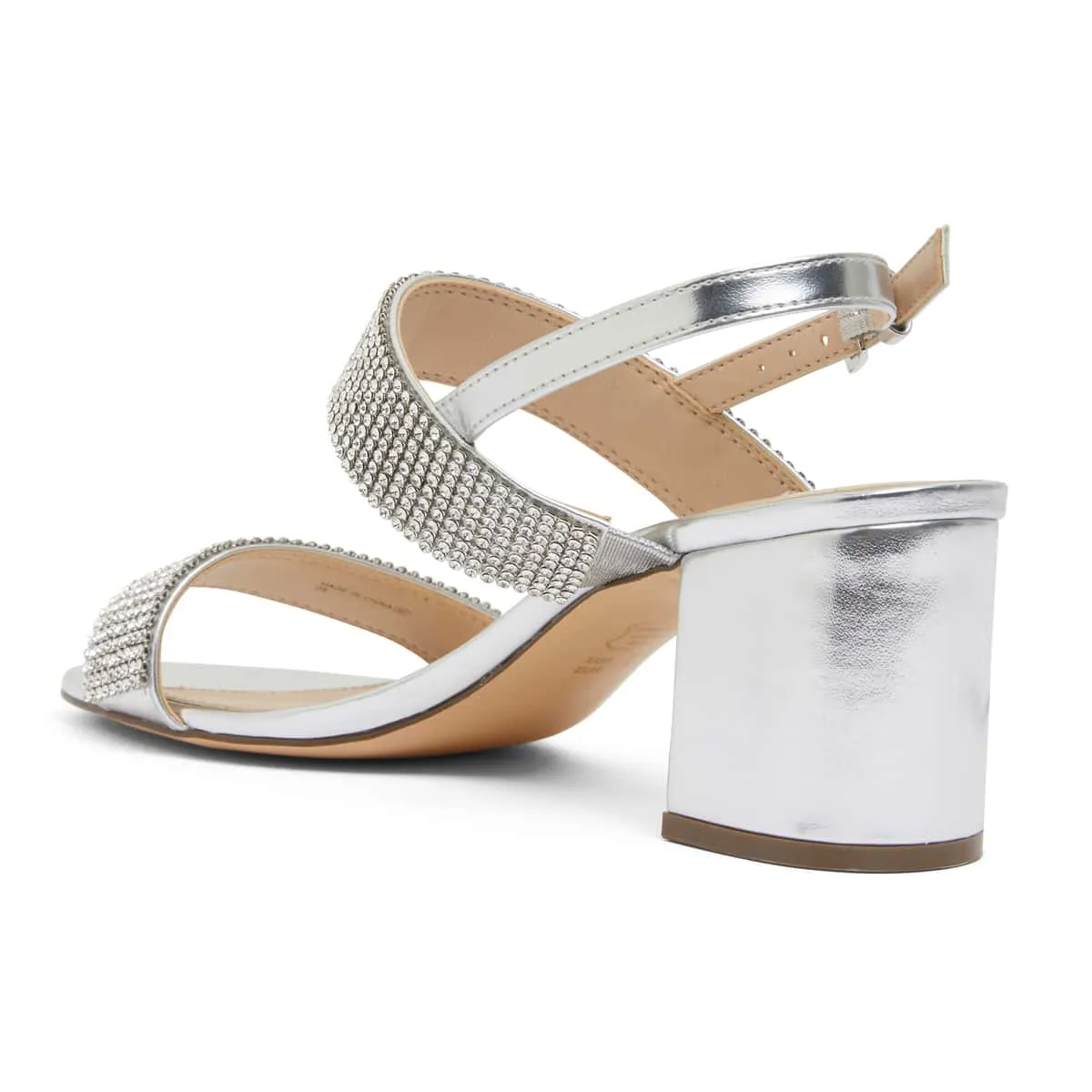 Naomi Heel in Silver Sparkle