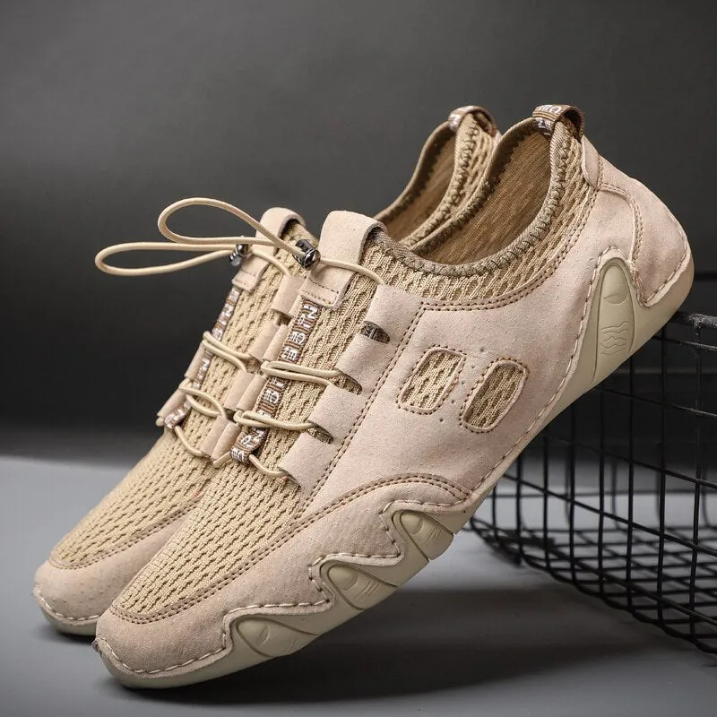 New Arrive Genuine Leather Men Casual Shoes Loafers Fashion Flats Shoes Comfortable Breathable Soft Sport Sneaker Plus Size 46