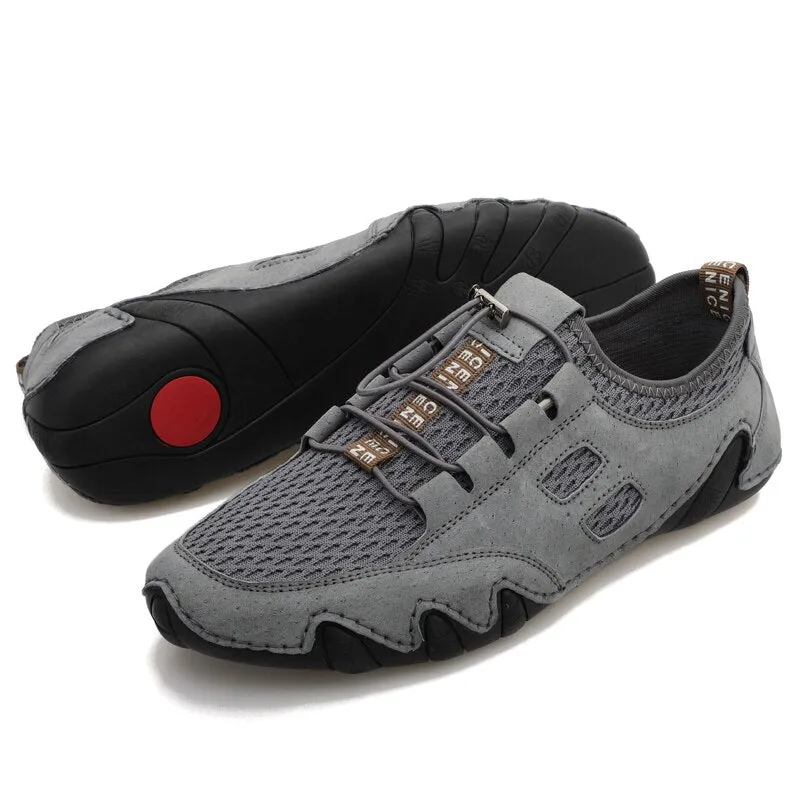 New Arrive Genuine Leather Men Casual Shoes Loafers Fashion Flats Shoes Comfortable Breathable Soft Sport Sneaker Plus Size 46