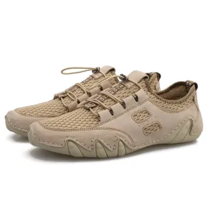 New Arrive Genuine Leather Men Casual Shoes Loafers Fashion Flats Shoes Comfortable Breathable Soft Sport Sneaker Plus Size 46