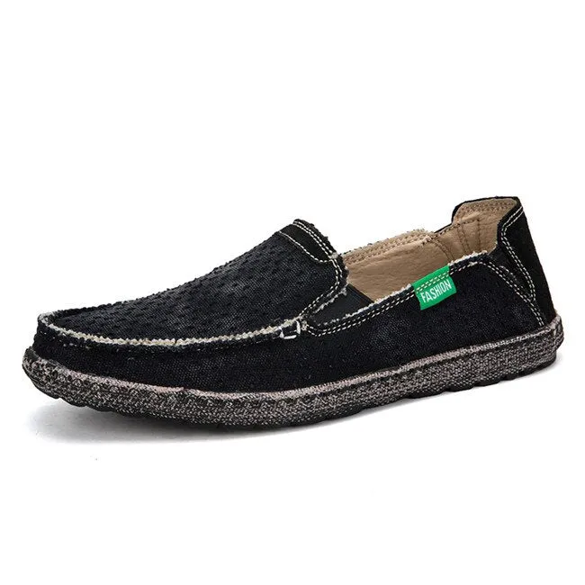 New Men Canvas Shoes Fashion Men Casual Shoes Comfortable Breathable Men Loafers Outdoor Slip On Shoes For Male Chaussure Homme