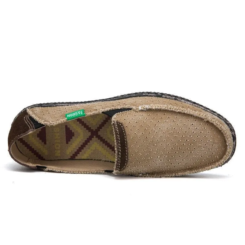 New Men Canvas Shoes Fashion Men Casual Shoes Comfortable Breathable Men Loafers Outdoor Slip On Shoes For Male Chaussure Homme