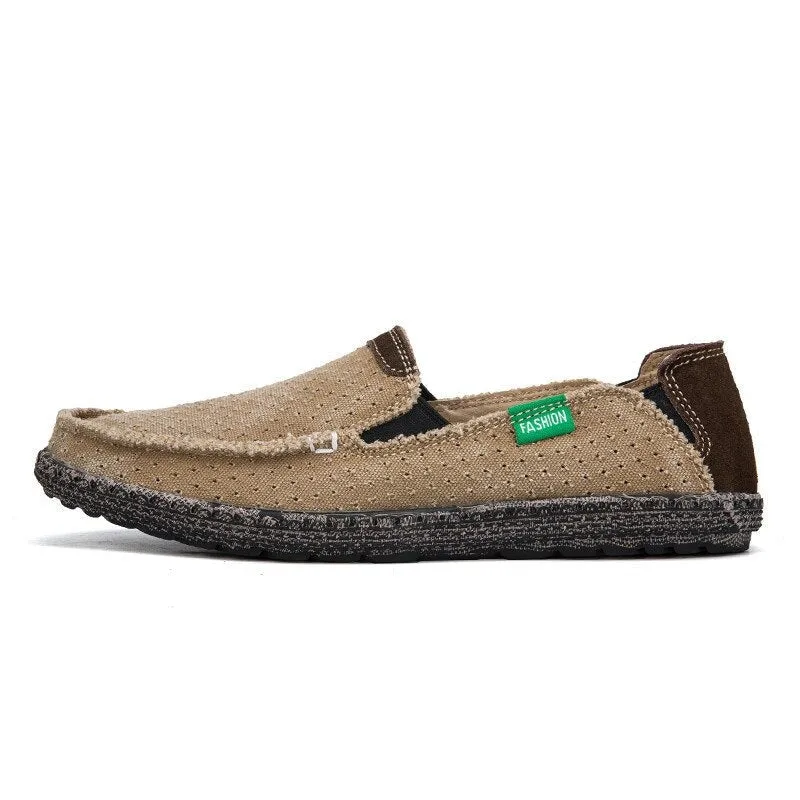 New Men Canvas Shoes Fashion Men Casual Shoes Comfortable Breathable Men Loafers Outdoor Slip On Shoes For Male Chaussure Homme