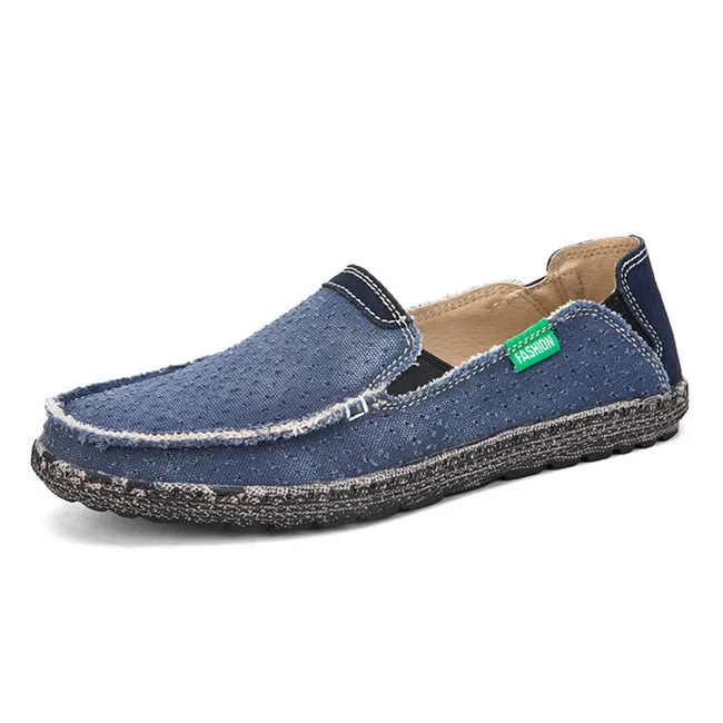 New Men Canvas Shoes Fashion Men Casual Shoes Comfortable Breathable Men Loafers Outdoor Slip On Shoes For Male Chaussure Homme